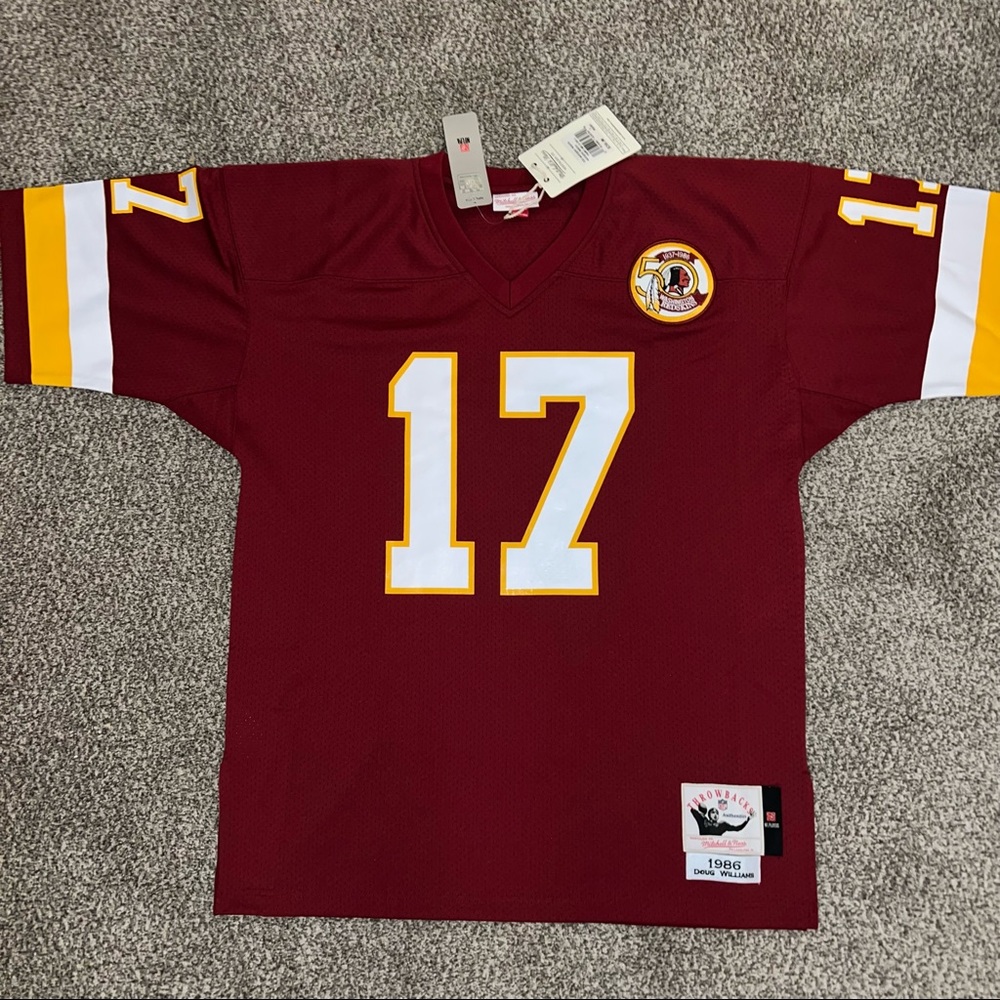 1986 Mitchell & Ness Authentic Jersey Washington Redskins Doug Williams L & XL